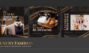 دانلود قالب پست اینستاگرام فروش پوشاک luxury
