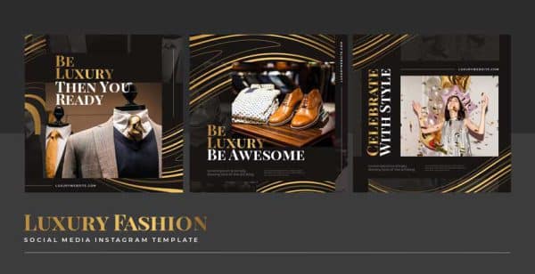دانلود قالب پست اینستاگرام فروش پوشاک luxury